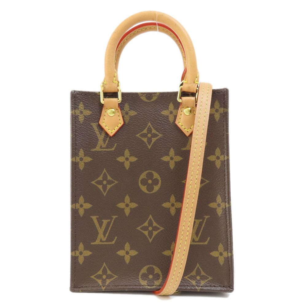 Louis Vuitton Petite Sac Plat Monogram Handbag Monogram Canvas